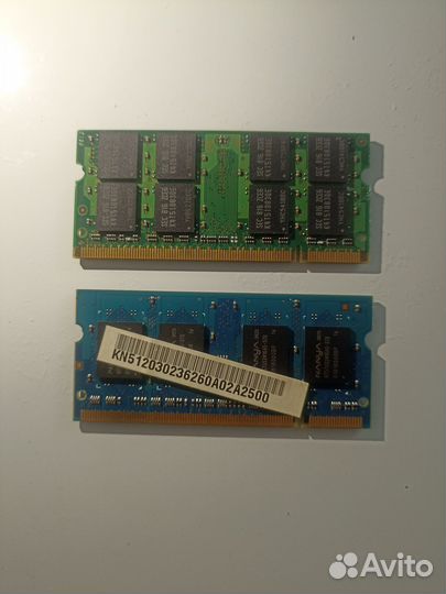 Память DDR-2 1гб, 512мб для ноутбука SO-dimm