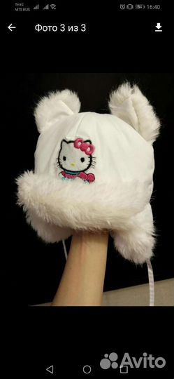 Зимняя шапка-ушанка+ шарфик в подарок