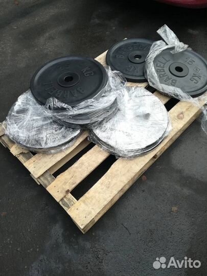 Блины для штанги 15 кг / диски для штанги / 50 мм