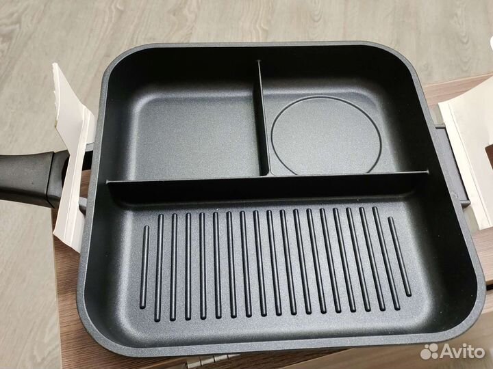 Сковородка гриль 3х секционная