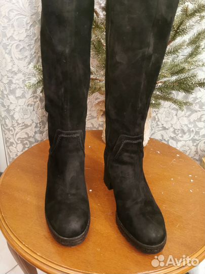 Сапоги замшевые. Ботфорты