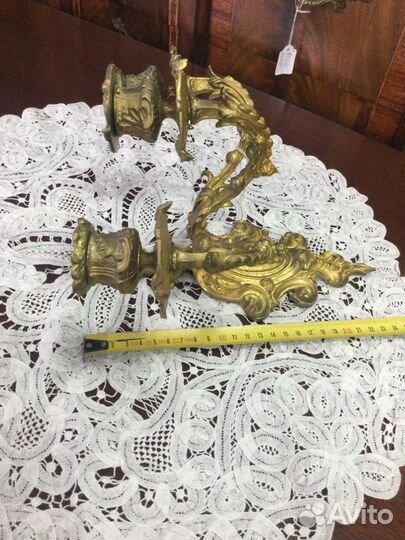 Старинный подсвечник настенный, 1910-е годы