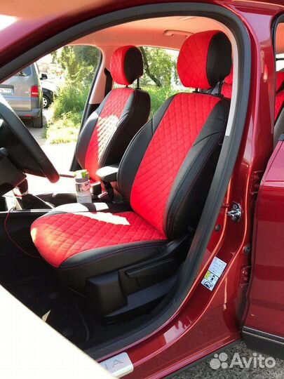 Авточехлы в Нижнем Тагиле из алькантары с ромбом