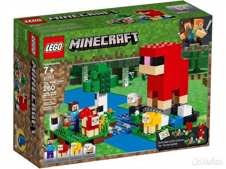Набор lego Minecraft 21153 Шерстяная ферма
