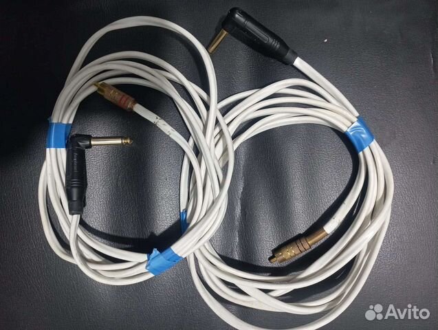 Кабель jack 6.3 - rca тюльпан