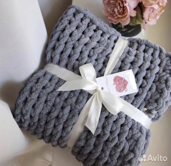 Плед из ализе пуффи