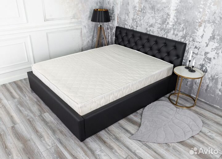 Кровать с матрасом 140х200 Барселона черная