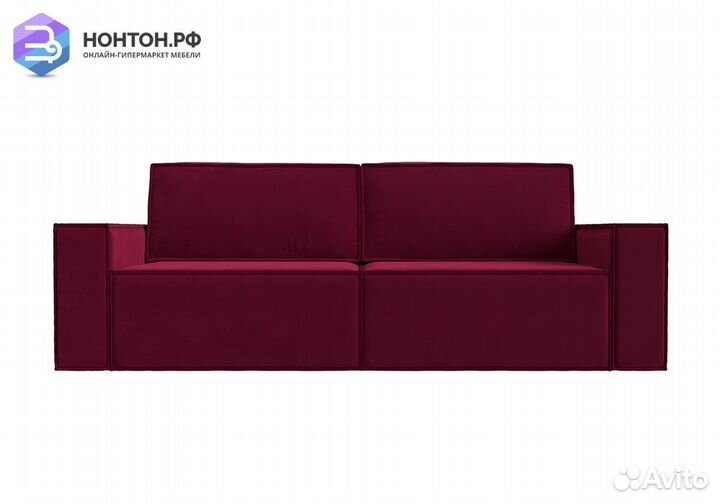 Диван еврокнижка Куба микровельвет бордовый