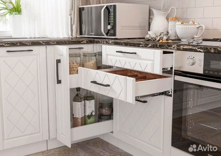 Кухонный Гарнитур Белый Барселона любой размер