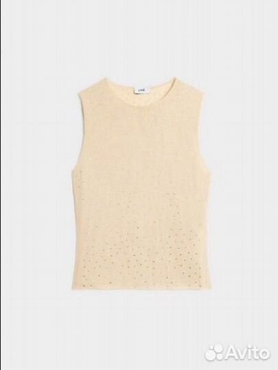 Сетчатый топ с кристаллами /стразами Lime