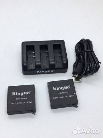 Зарядное 2 аккум. Kingma для Xiaomi Yi 4K, 4K+