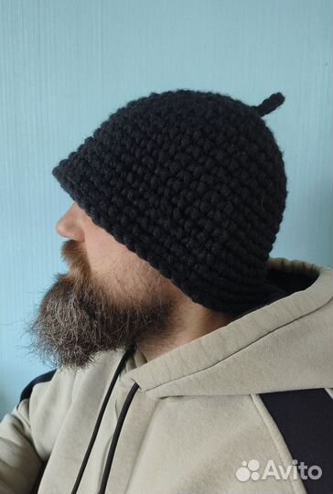 Шапка вязаная для бани