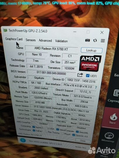 Видеокарта gigabyte aorus rx 5700xt 8gb