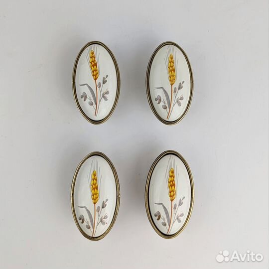 Ручка - кнопка мебельная керамика бронза/ опт