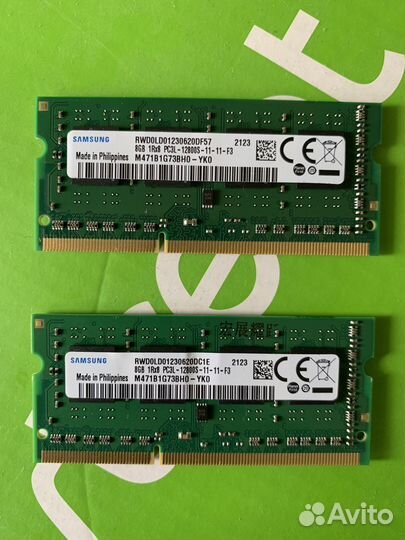Оперативная память Samsung DDR3 16gb для ноутбука