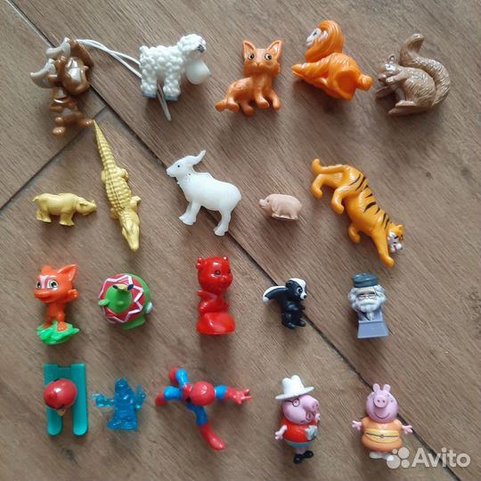 Игрушки из киндер сюрприза (100 шт.) Бронь