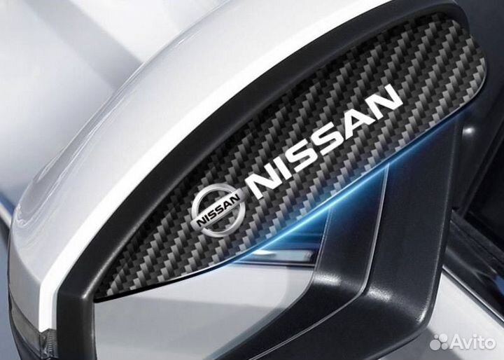Карбоновые накладки антидождь Nissan