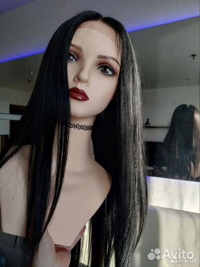 Парик на сетке прямой черный