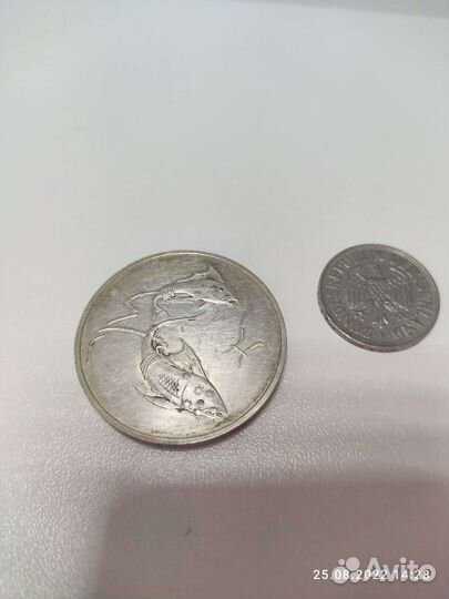 Серебряная монета 2004 года, знак зодиака, Рыбы