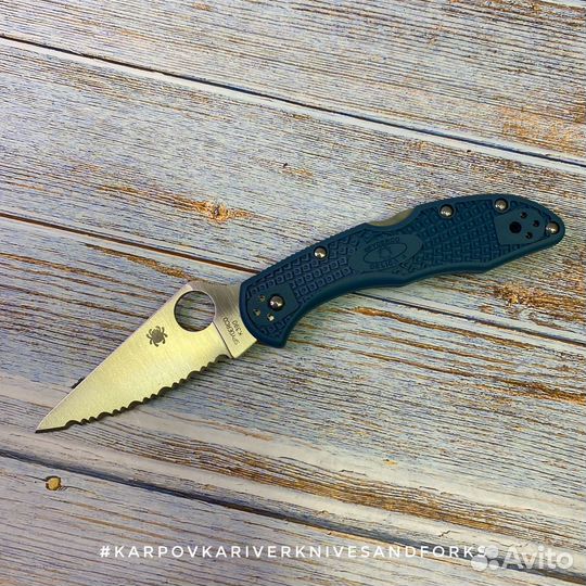 Spyderco Delica 4 K390 Serrated, Япония