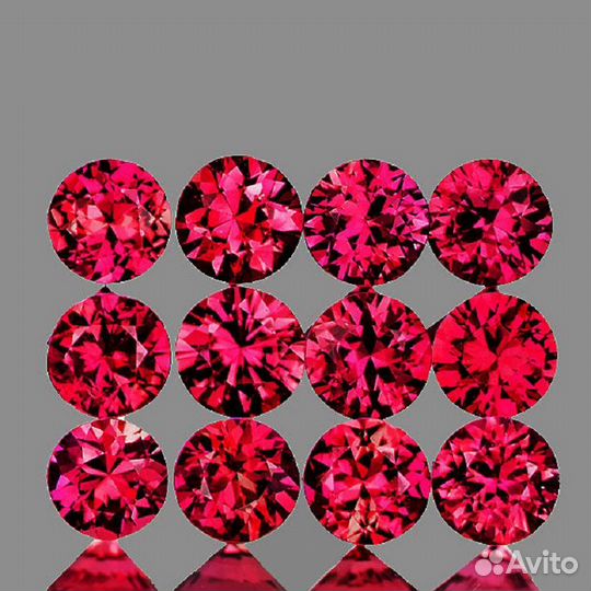 Рубин натуральный 0,38Ct 1,8мм 12шт VVS Бирма