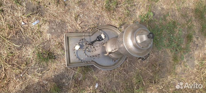 Электросамовар с подносом,стальной