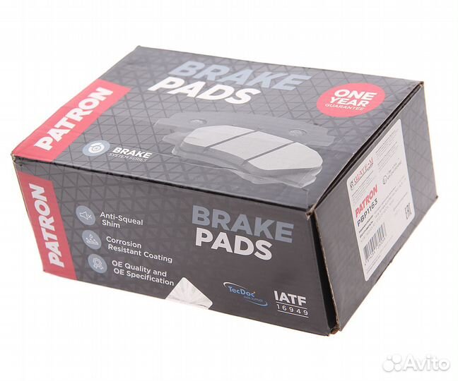 Колодки тормозные VW Transporter T4 (90-03) передние (4шт.) patron