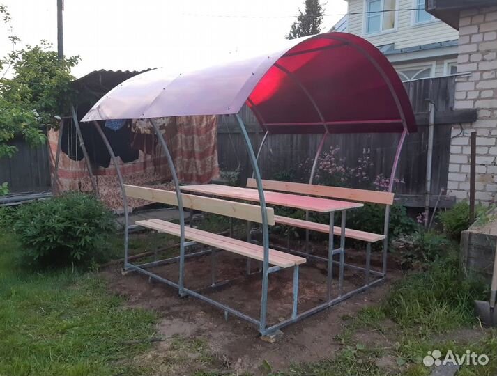 Беседка из поликарбоната садовая