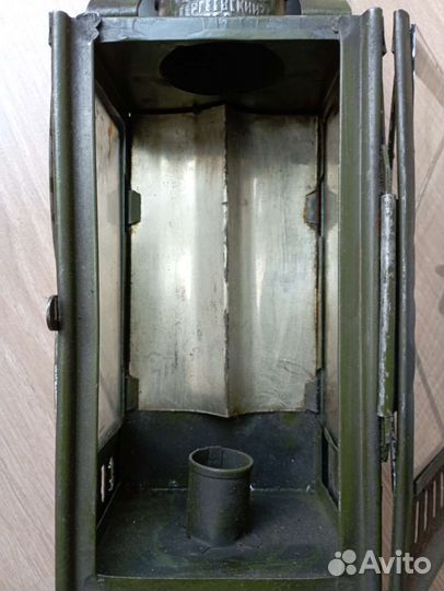 Фонарь свечной СССР зелёный 1950 года новый