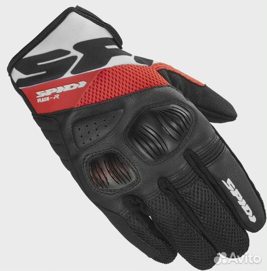 Мотоперчатки летние spidi flash-R чёрно-красные М