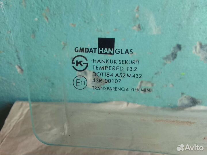 Стекло задний правой двери Chevrolet Aveo T250