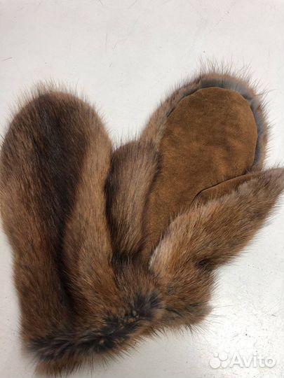 Варежки из меха ондатры