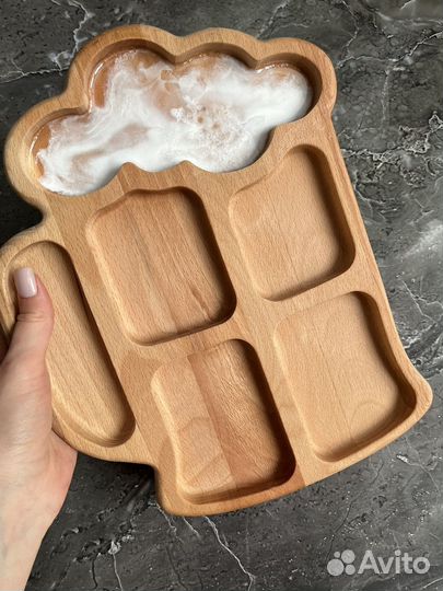 Подарок на 23 февраля деревянная менажница