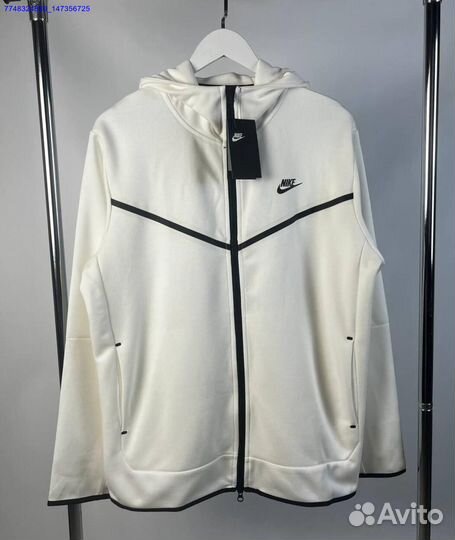 Зип Худи Nike Tech Fleece White