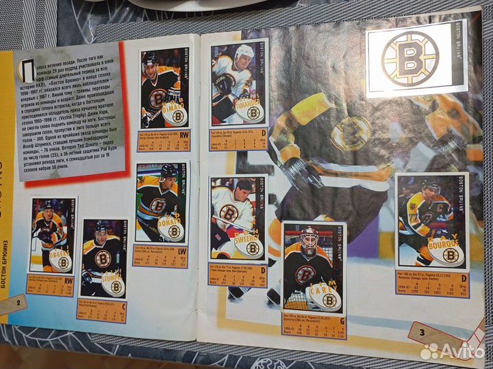 Альбом для наклеек нхл 97-98 NHL 97-98 panini