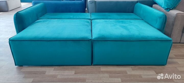 Диван прямой изумрудный Портленд-7