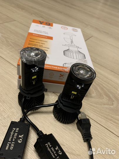 Светодиодные Led лампы h4 с линзой