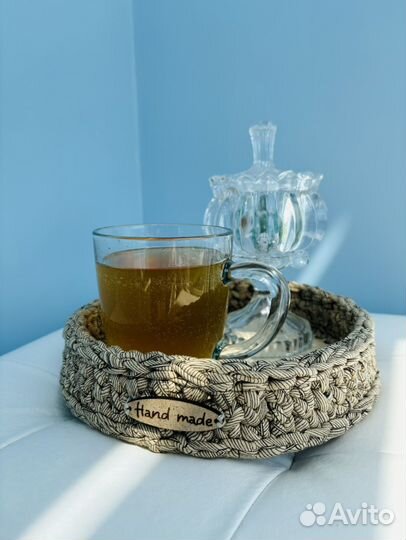 Корзинка-поднос интерьерная - ручная работа