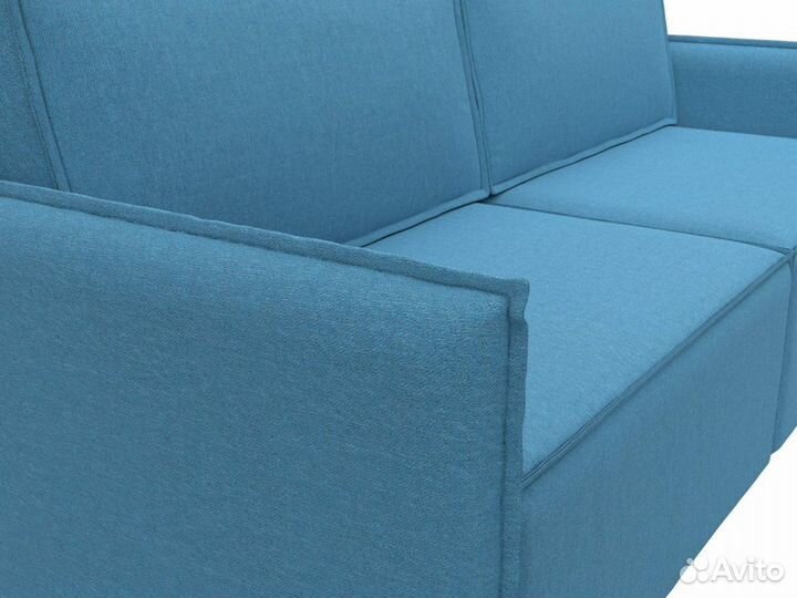 Диван прямой Либерти, рогожка, амур голубой