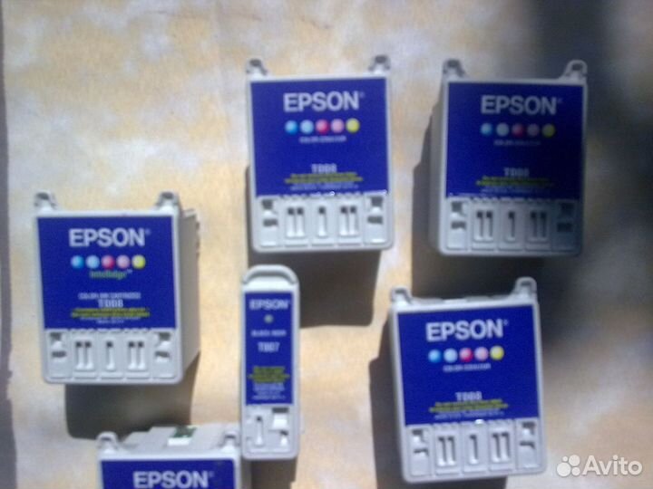 Использованные картриджи Epson T007/T008