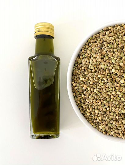 Настоящее конопляное масло сыродавленное