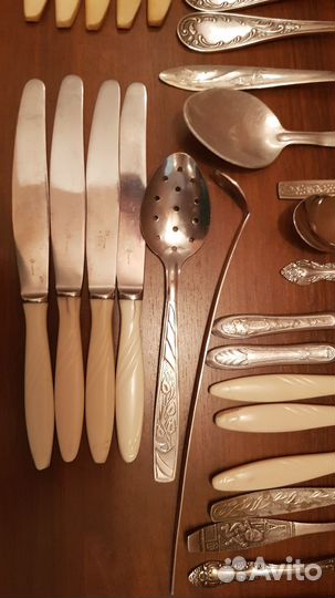 Ложки вилки ножи мельхиор СССР