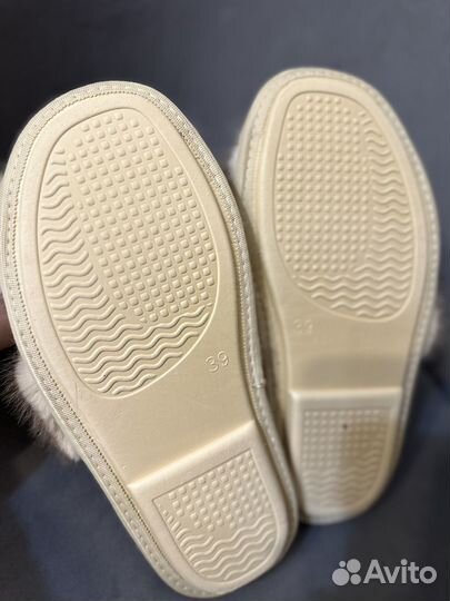 Норковые тапочки