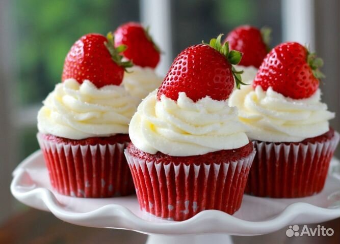 Клубника в шоколаде, капкейки