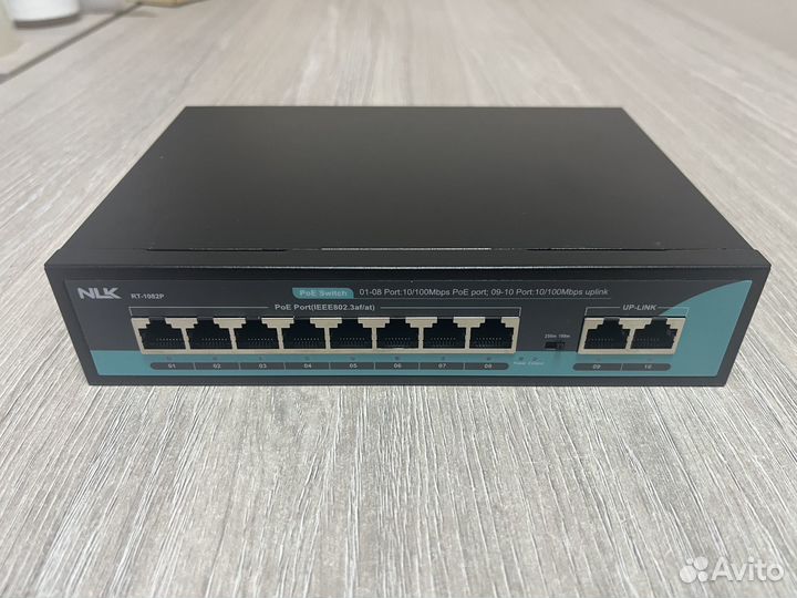 Коммутатор POE 8 портовый 65Вт, свитч для камер IP