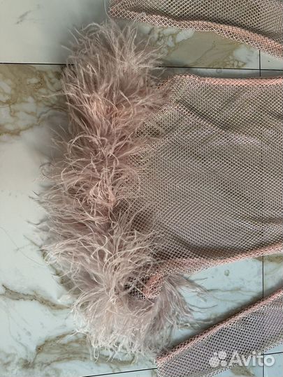 Шикарное платье и повязка для волос перья/стразы