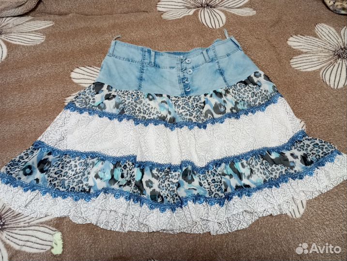 Юбка полуджинса