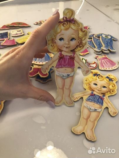 Куклы деревянные с магнитной одеждой