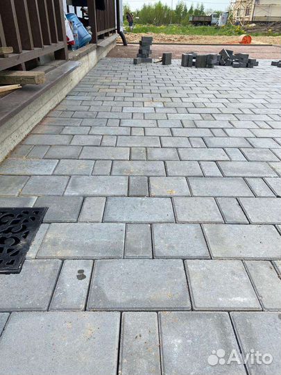 Укладка тротуарного плитки,дренаж