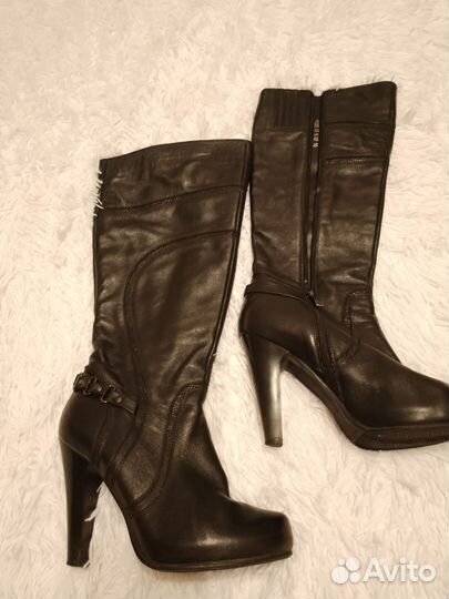 Сапоги осень размер 37 натур кожа